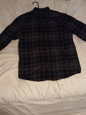 Under Armour Men's Black and Dark Gray Plaid Dress Shirt